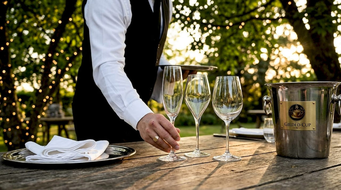 Proper champagne glass serving guide for upscale events - The Gilded Cup
